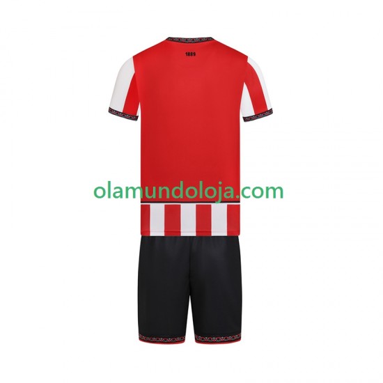 Camisola Sheffield United Criança Equipamento Primeiro 2025-2026 Manga Curta